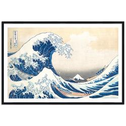 Poster mit Rahmen - Katsushika Hokusai - The Great Wave off Kanagawa