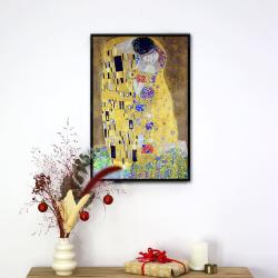 Poster mit Rahmen - Gustav Klimt - The Kiss