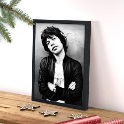 Poster mit Rahmen - Mick Jagger (1977)