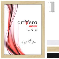 Artvera-Bilderrahmen Marco de plástico con documento & paspartú para DIN A4  29,7x42 cm (A3) für A4-Urkunden - oro - Cristal antirreflectante