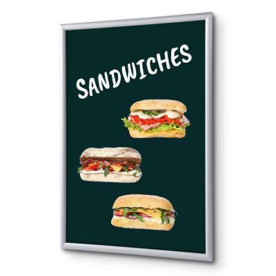 Klapprahmen 25 mm, Komplettset inkl. Plakat: Sandwiches (Deutsch / Englisch) Englisch