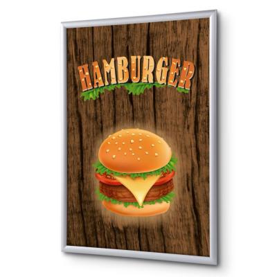 Klapprahmen 25 mm, Komplettset inkl. Plakat: Burger (Deutsch / Englisch) Englisch