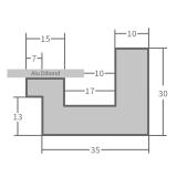 Thumbnail von Schattenfugenrahmen für Alu Dibond-, Hartschaumplatten &amp; Acrylglasbilder Profil