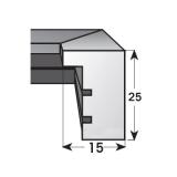 Thumbnail von Holz-Bilderrahmen für Postkarten (10x15 cm) Schwarz, inkl. Passepartout Profil