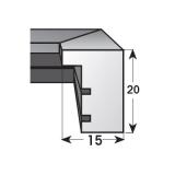 Thumbnail von Holz-Bilderrahmen für Postkarten (10x15 cm) Silber, inkl. Passepartout Profil