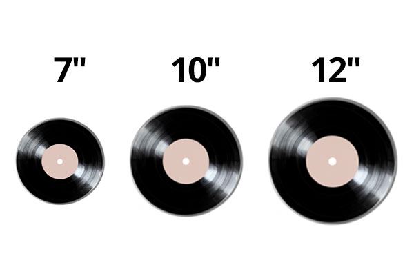 Größen von Schallplatten