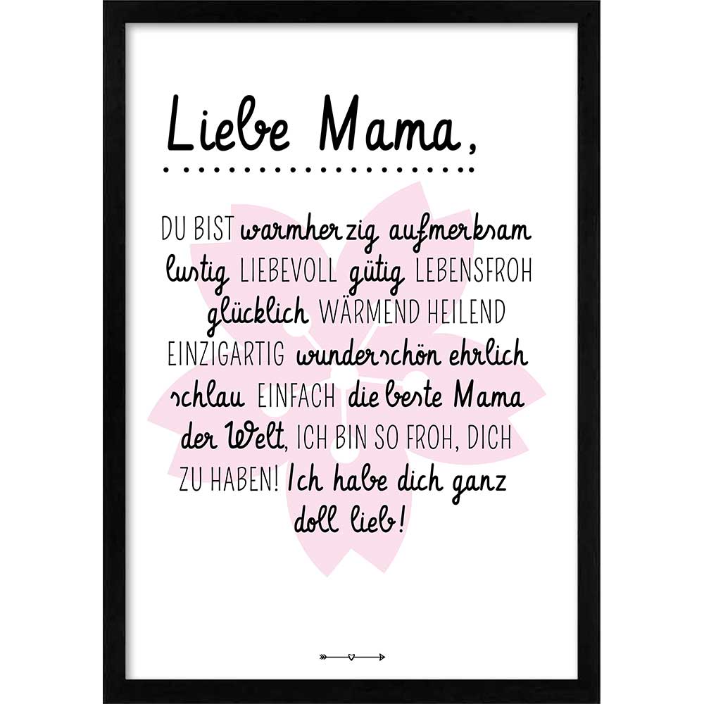 Dodeco Familie Liebe Mama Schwarz Holz Allesrahmen De