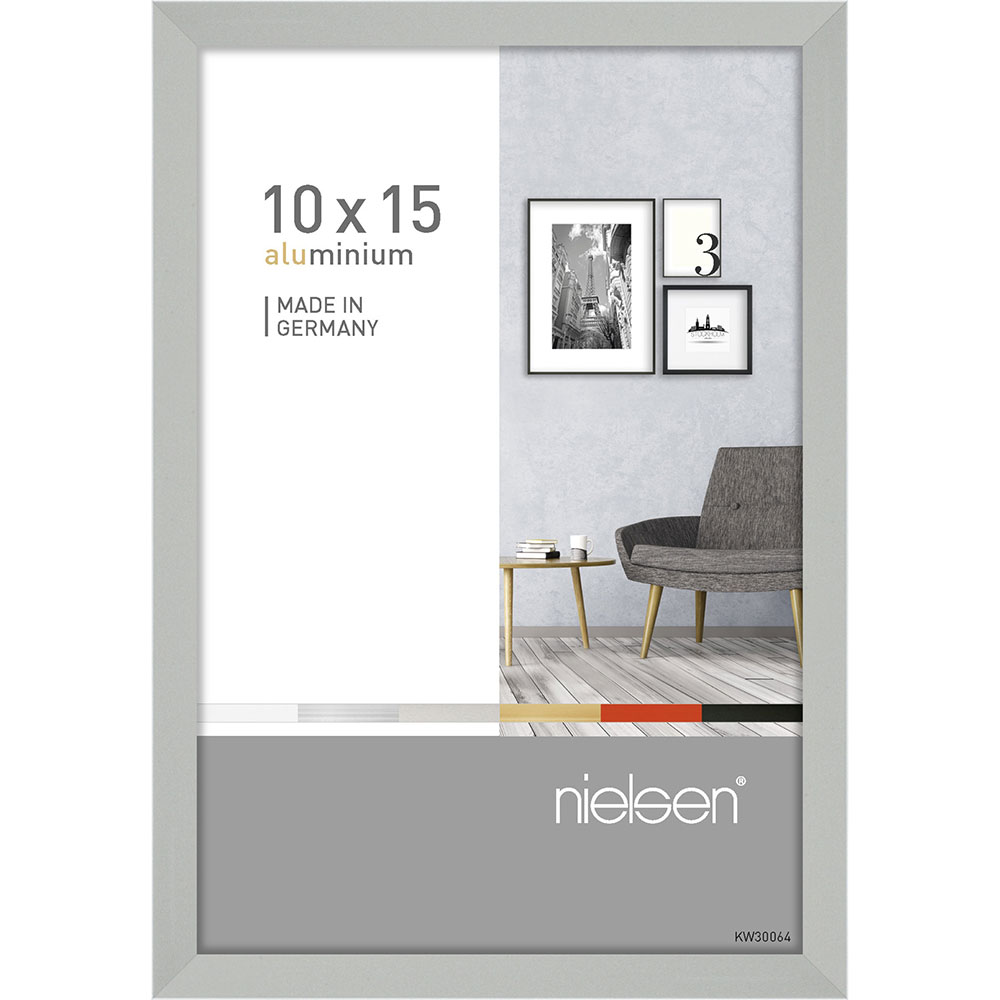 Nielsen Silber Pixel - cm 10x15 Alurahmen matt